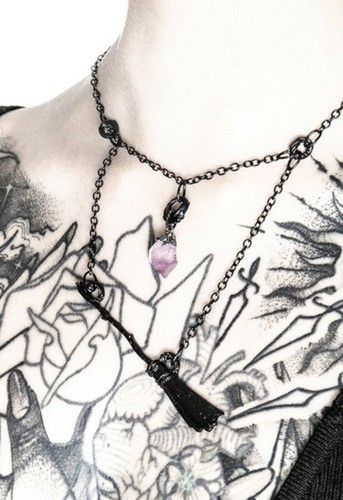 Gothic Pagan Witchy Hexe Halskette Restyle Hexenbesen schwarz black Broomstick - Bild 3 von 3