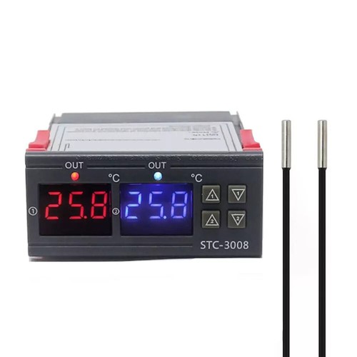 Digitaler LED Temperaturregler mit 2 Sensor Digital Thermostat STC-3008 10A 220V - Picture 9 of 12