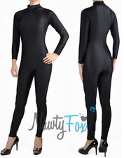 Shinny Silver Metallic Unitards Plus Size Fetish Gothic Wet Look Bodysuits S-3X