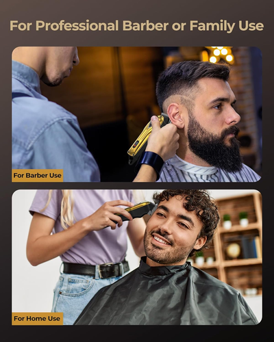 Hair Clippers for Men, Cordless Clipper and Trimmer Set, Zero Gap T-Blade Beard - Picture 6 of 6