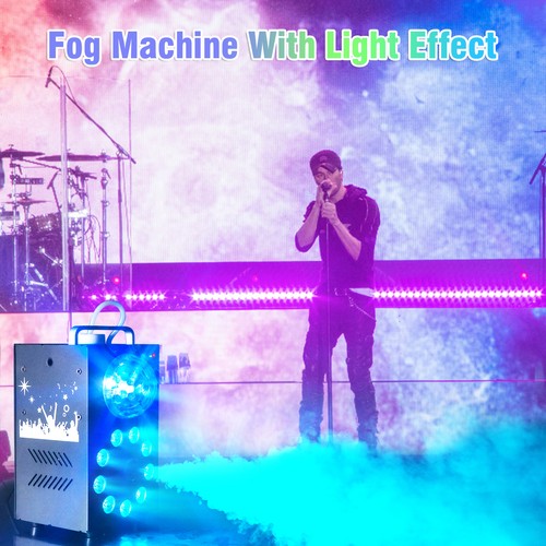 Máquina de niebla de humo 700W LED RGB escenario discoteca DJ fiesta boda espectáculo luz + mando a distancia - Imagen 10 de 12