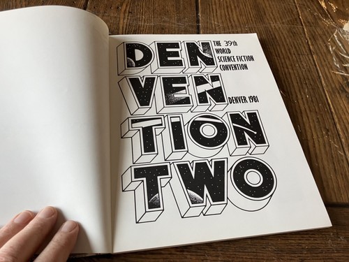 1981 Denvention 2, 39th Sci Fi Convention w 19 pg M. Simak Portfolio 10.5" x 8" - Picture 3 of 10