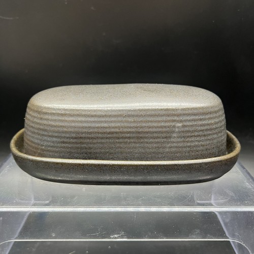 Sango Dark Brown Stoneware Covered Butter Dish Base & Cover - Picture 4 of 14