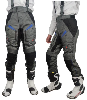Pantalons Moto Cordura 3 Couches 4 Saisons Amovibles Respirants Avec Bretelles - Photo 1/4