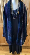 Lynn Yarrington Vermont Fiber Artist Hand-Woven Chenille Art to Wear Jacket