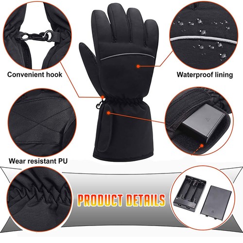 Rechargeable Heated Glove Fast Heating Gloves for Cold Weather Motorcycle Skiing - Picture 16 of 20