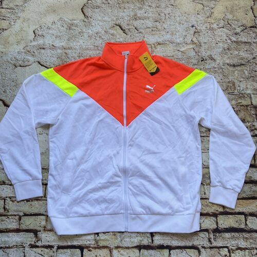 Puma Herren MCS Track 87' Retro Jacke Vollreißverschluss weiß/mehrfarbig Größe 2XL