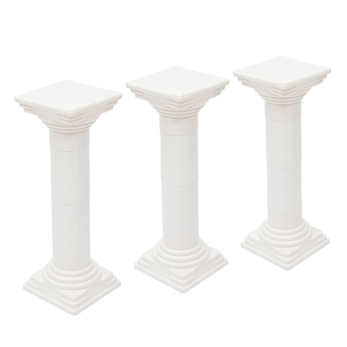 White Flower Stand Wedding Decor Roman Column 4Pcs Roman Pillars Plastic New - Imagen 14 de 21