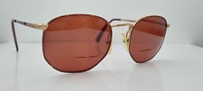 Vintage Safilo Brown Gold Oval Metal Sunglasses Italy FRAMES ONLY