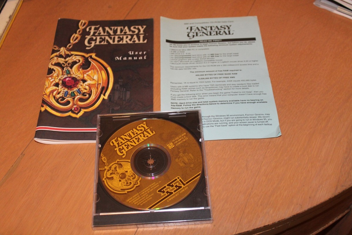 Fantasy General (PC, 1995) Sealed in Jewel Case with manual and 