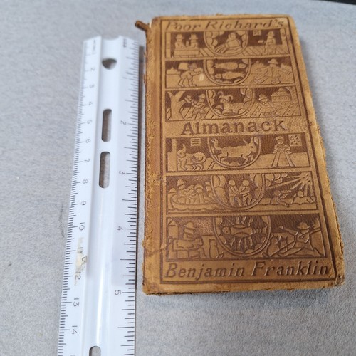 Benjamin Franklin Poor Richard's Almanack Leather 1898 Edition Antique Vintage - Bild 7 von 13