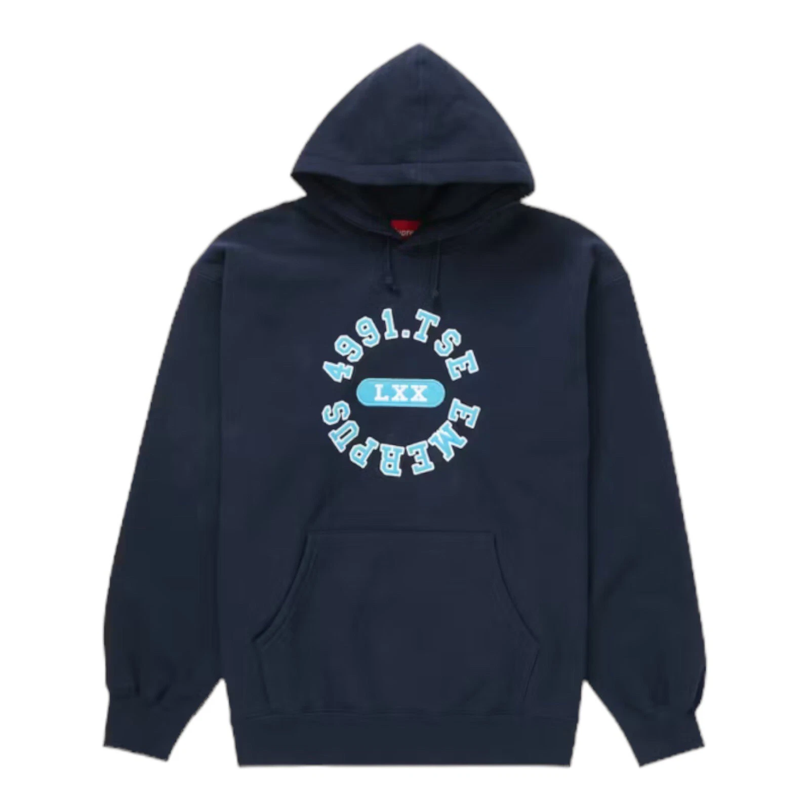 Supreme Reverse Fleece Hooded Sweatshirt Navy Size XXL RARE SIZE