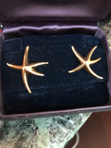 PENDIENTES TIFFANY & CO-VINTAGE STARFISH-ELSA PERETTI- ORO DE 18 QUILATES - ESTADO COMO NUEVO - Imagen 5 de 10