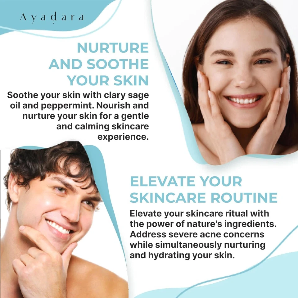 Ayadara Cystic, Hormonal & Severe Acne Charcoal Face Wash, with Sulfur, 200 Uses - Image 4 of 4