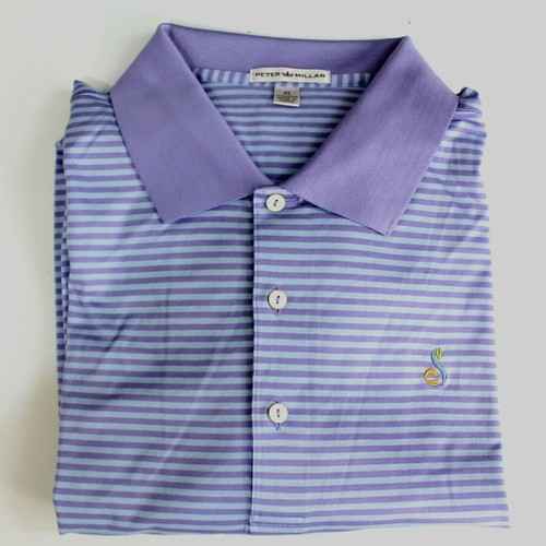 PETER MILLAR GOLF POLOSHIRT Größe XL Golfschläger Herren STREIFEN