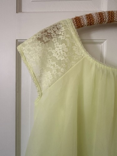 Vtg 60s Formfit Rogers Double Chiffon Nylon Lace Peignoir Nightgown Robe Set S - Picture 4 of 10