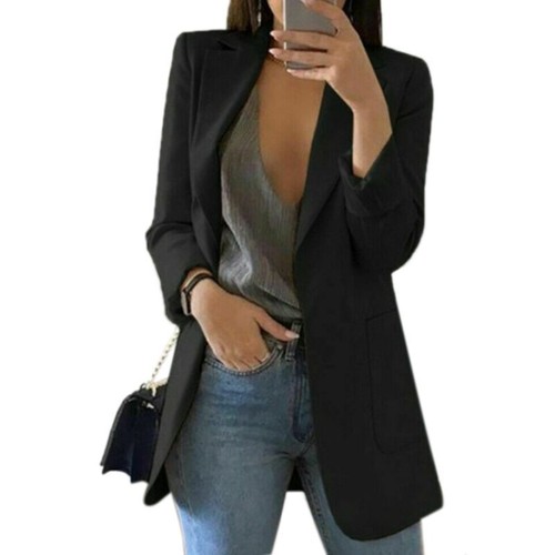 Elegant Women for for Double Breasted New Button Up Office - Picture 19 of 19