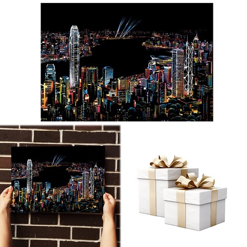 Papel de pintura de arte para rascar para adultos conjunto de arte de grabado juguete de pintura de arte para rascar - Imagen 5 de 9