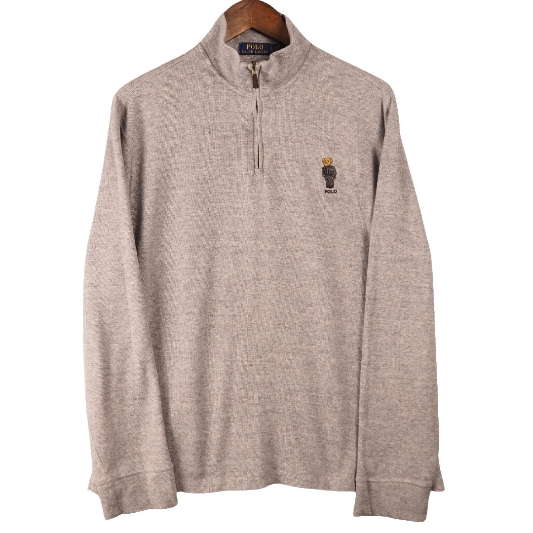 Ralph Lauren Cotton Regular Size L Men's 1/2 Zip Features