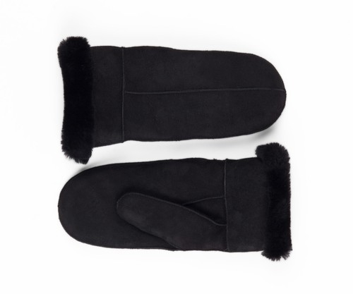 Women's Premium Shearling Sheepskin Leather Fur Mittens - Picture 7 of 18
