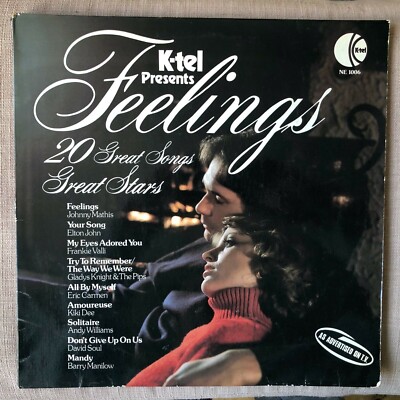  FEELINGS - 20 GREAT LOVE SONGS   EX+ VINYL LP / FRANKIE VALLI / ELTON JOHN etc