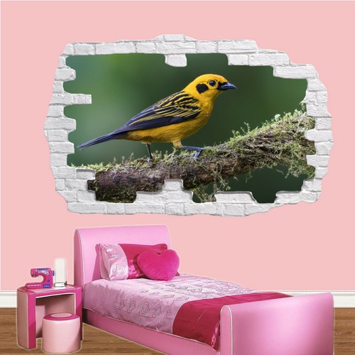 Tree Birds Golden Tanager Wall Sticker Transfer Art Mural Decal Poster Decor RT0 - Picture 2 of 3
