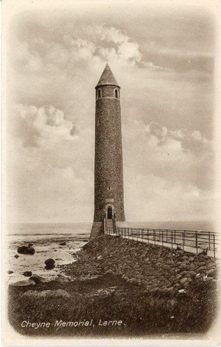 REAL PHOTO POSTCARD OF CHEYNE MEMORIAL, LARNE, COUNTY ANTRIM, NORTHERN IRELAND - Picture 1 of 2