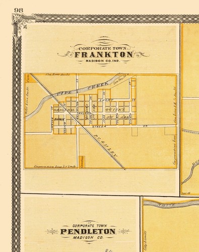 City Map - Frankton Elwood Pendleton Anderson Indiana - Baskin 1876 - 23 x 29.10 - 第 2/20 張圖片