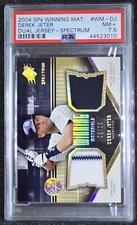 2004 UD SPx Winning Mat. Derek Jeter Dual Jersey Gold Spectrum PSA 7.5 NM+ /25 