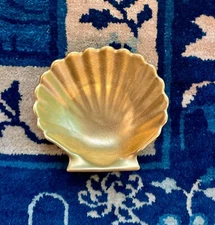 Pickard China Shell trinket dish, model #231 plated with 24K gold