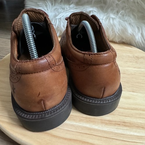 Frye Men's David Wingtip Oxford Dress Leather Shoes Brown Tan Size 8M - Picture 4 of 9