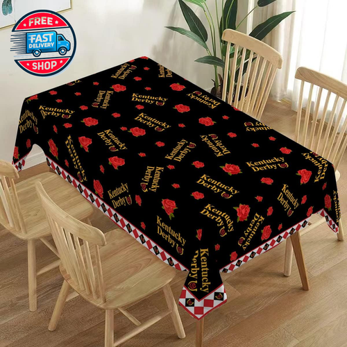 Kentucky Derby Tablecloth Churchill Downs Horse Racing Party Decoration - Picture 10 of 12