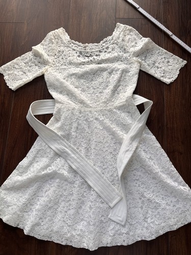 Kleid Spitze Claudie Pierlot Standesamt weiss Gr. 36 wie neu - Bild 4 von 14