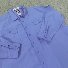 Buwark FR Shirt Mens 4XL Flame Resistant Heavy Duty Workwear Rip Stop Blue