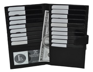 RFID-NEW-BLACK-GENUINE-LEATHER-CHECKBOOK-COVER-FOR-MEN-WOMEN