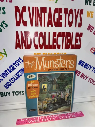 VINTAGE THE MUNSTERS 1960 s FACTORY SEALED WHITMAN PUZZLE MONSTER  🔥 Rare 🔥