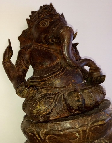 BRONCE ANTIGUO, 11,7" GANESHA, HISTORIA DESCONOCIDA, PARECE ANTIGUO - Imagen 16 de 22