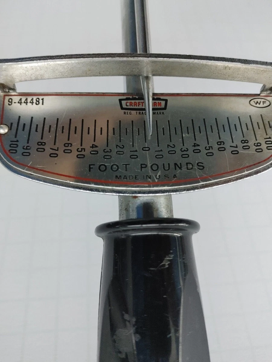 SEARS CRAFTSMAN TORQUE WRENCH 1/2 DRIVE 44642 0140 FT/LBS, 60 OFF