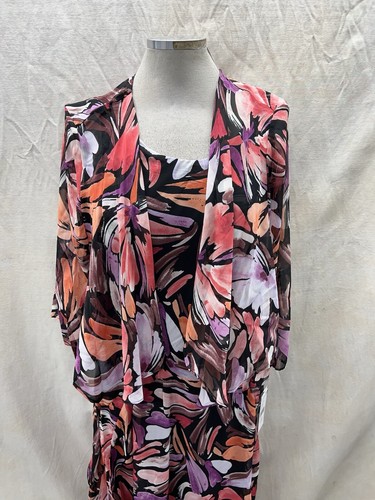 ROBIEE BEE  DRESS And Jacket  RETAIL$120/SIZE 16/ CHIFFON DRESS/LINED - Picture 2 of 5