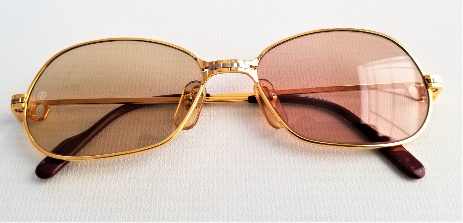 Vintage Cartier Paris Sunglasses Men & Women Gold Color Frame Glasses Eyeglasses
