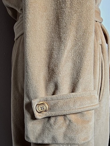 Abrigo de gabardina Juli De Roma vintage de cachemir camel chaqueta con botones para mujer talla L - Imagen 6 de 13