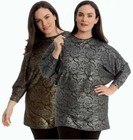 Crew Neck Long Sleeve Plus Size Tops & Shirts for Women