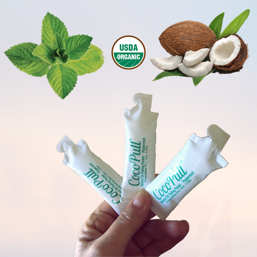 Coconut Oil Pulling Mouthwash, For Fresh Breath, ORGANIC ORAL CARE, 14 packets - Picture 3 of 10
