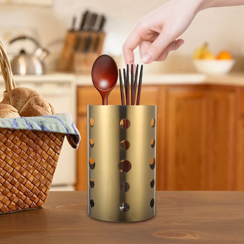 2pcs Kitchen Utensil Holder Chopstick Container Stainless Steel Cutlery Rack - Picture 17 of 20