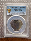 Authentic 4292 ( 1959) Korea 100Hwan Pcgs Ms 64 Coin , encapsuled as pic