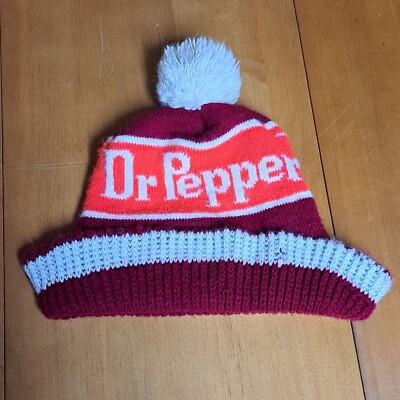 Vintage Darigold Knit‎ Beanie Pom Pom Hat Red White Yellow Retro Dairy Promo PNW Miller High Life Cuffed Pom Beanie - WearYourBeer main image 4