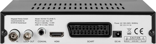 Megasat DVB-T Terrestrischer-Receiver HD 644 T2 - Bild 2 von 3