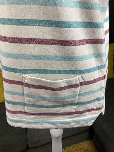 Seasalt Aye Aye Skipper Uk 8 Dinnabroad Short Sleeve Sweatshirt Top Pocket Vg A7 - Picture 5 of 10