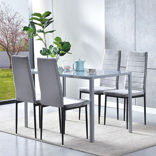 2/4/6 Dining Chairs Side Chairs High Back Velvet/Faux Leather Padded Seat Home - Picture 15 of 122