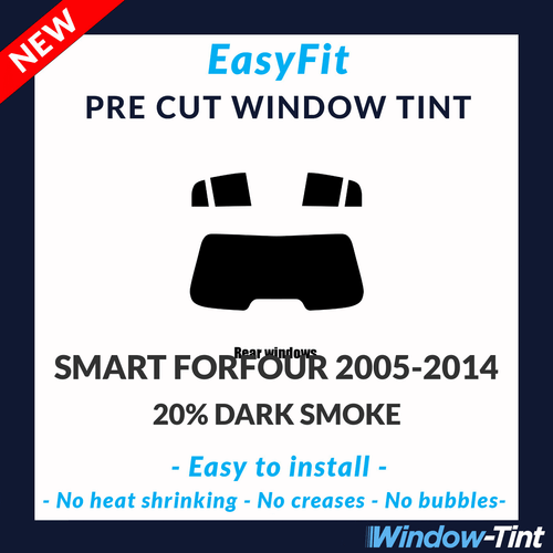 EasyFit Static Pre Cut Window Tint For Smart Forfour 2005-2014 - 20% Dark Rear - Picture 1 of 3